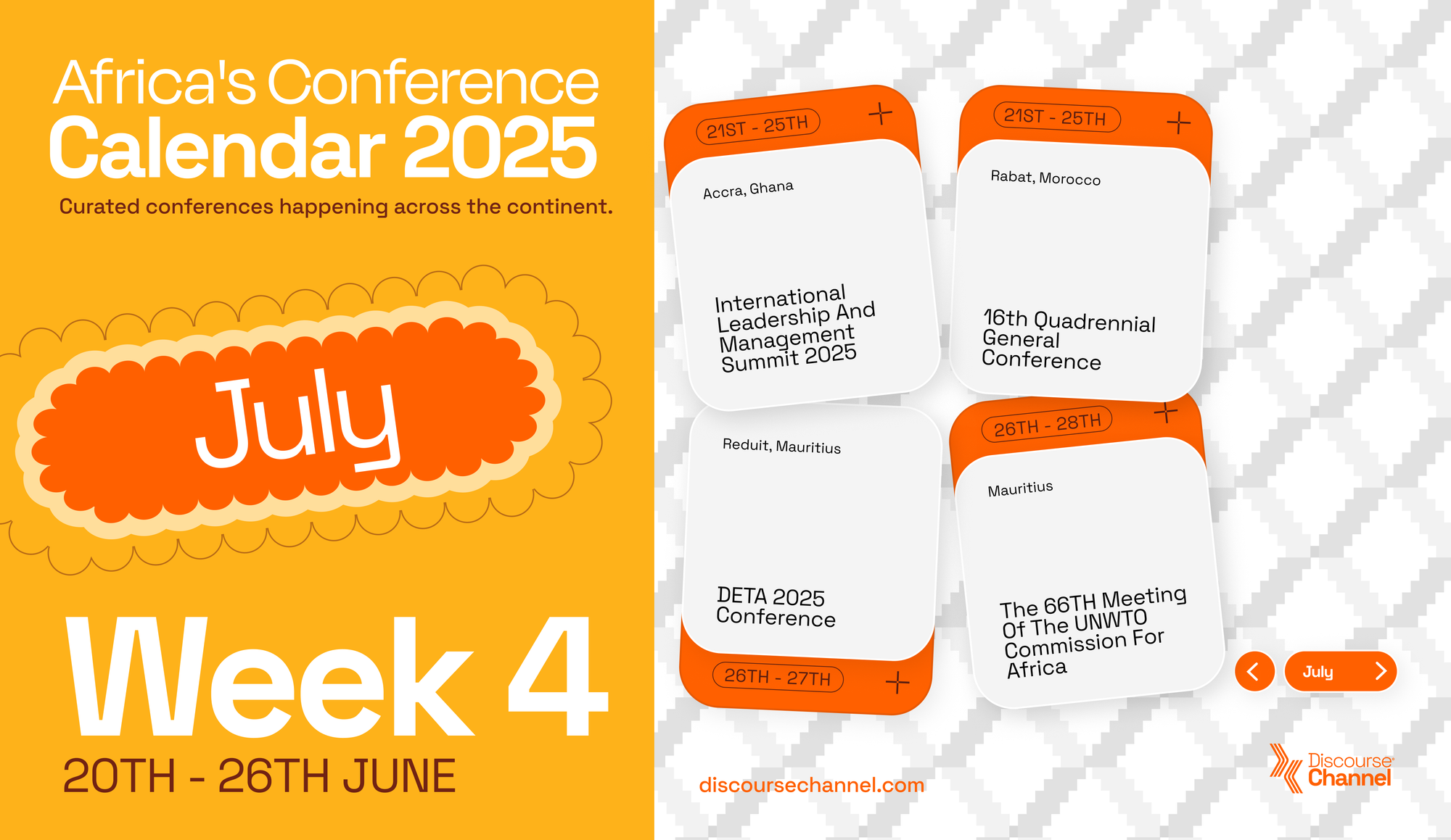 African Conferences, July 20th - 31th's Image