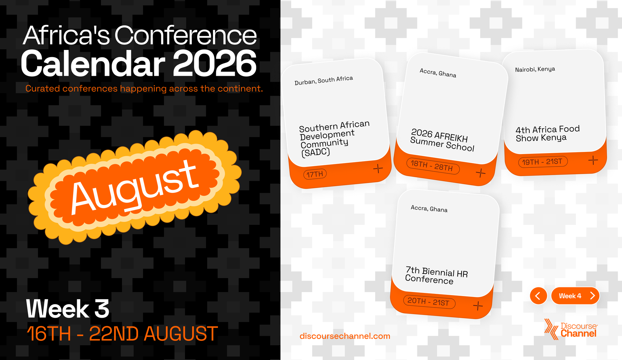 African Conferences, August 16th - 22nd's Image