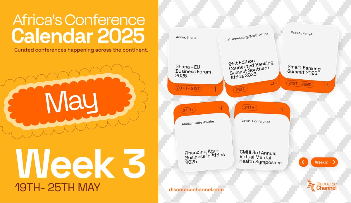 African Conferences happening in May 19th - 25th