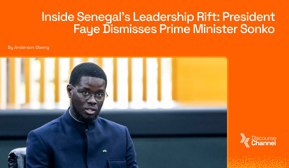 Inside Senegal’s Leadership Rift: President Faye Dismisses Prime Minister Sonko