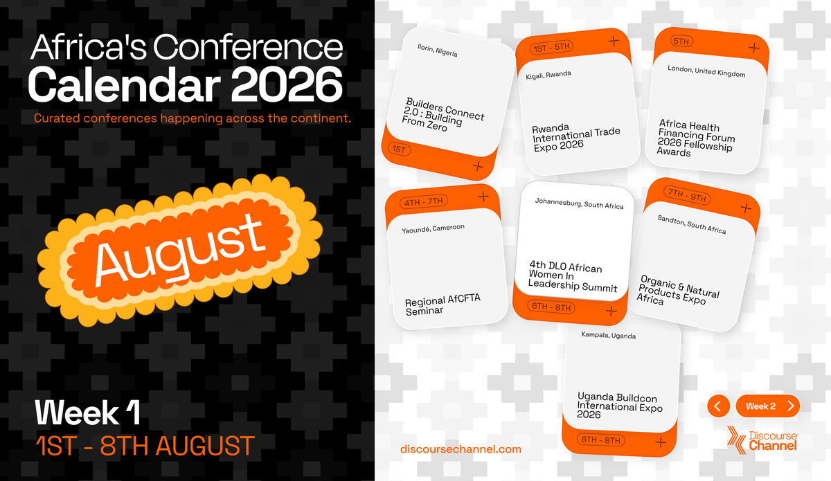 African Conferences, August 1st - 8th