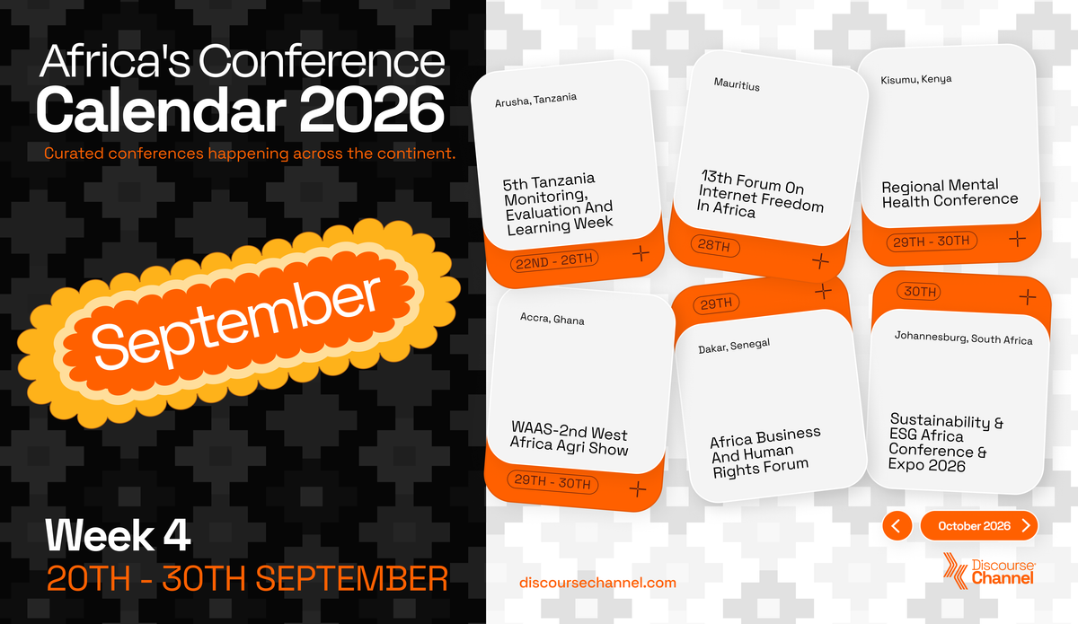 African Conferences, September 20th - 30th
