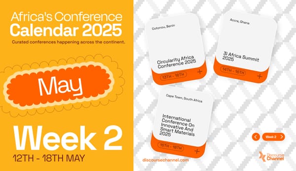 African Conferences happening in May 12th - 18th