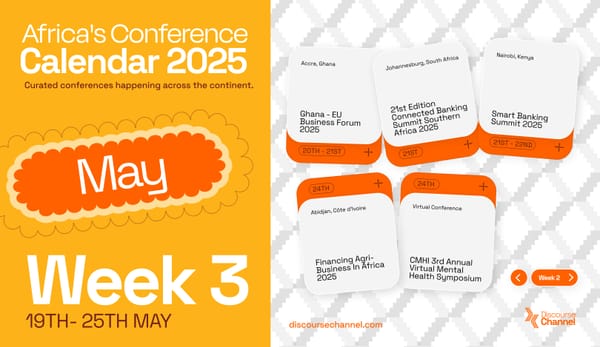 African Conferences happening in May 19th - 25th