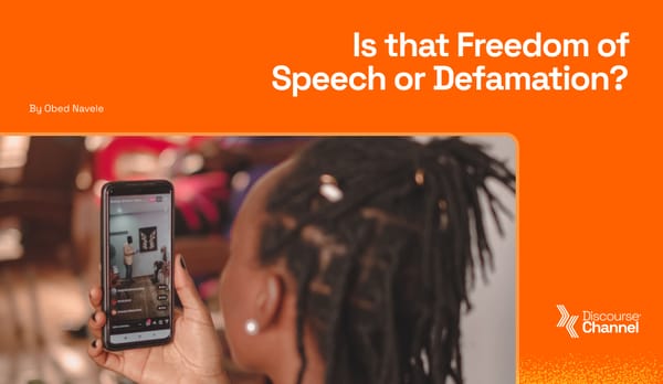 Is that Freedom of Speech or Defamation?